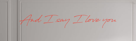 Custom text: And I say I love you